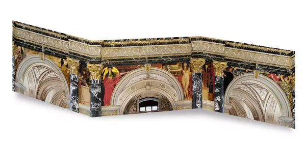 Panoramapostkarte: Gustav Klimt im KHM