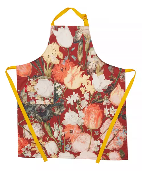 Apron: Brueghel - Bouquet of Flowers in a Blue Vase