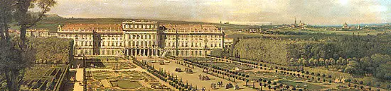 Lesezeichen: Schloss Schönbrunn, Gartenseite