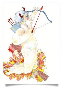 Postkarte: Amor/Hölle