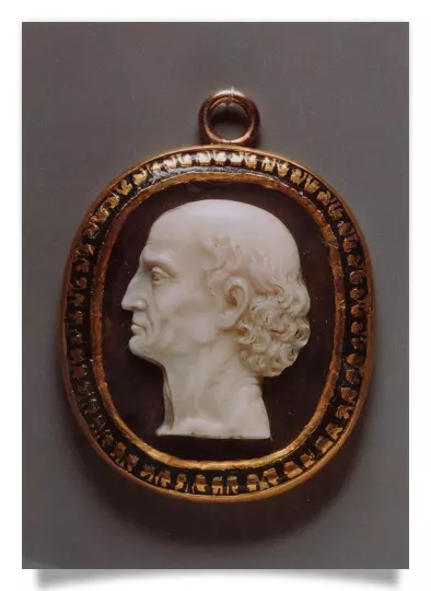 Postcard: Cameo Head of an old man