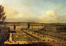 Poster: Canaletto - Schönbrunn Gartenseite