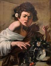 Poster: Caravaggio - Knabe, von einer Eidechse gebissen