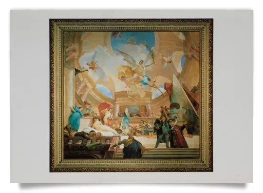 Postcard: Ceiling painting at the Staircase of the Kunsthistorisches Museum