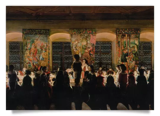 Postcard: Banquet at Night