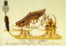 Billet: Prunkschlitten des Wiener Kaiserhofes