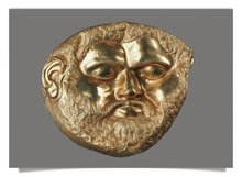 Postcard: Golden mask from Svetitsa tumulus