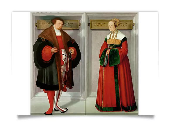 Postcard: Amberger - Portrait of a Man, Portrait of a Woman