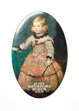 Flaschenöffner/Magnet: Velázquez - Infantin Margarita Teresa in rosafarbenem Kleid