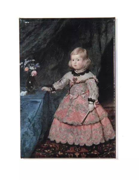 Magnet: Margarita Teresa in rosafarbenem Kleid