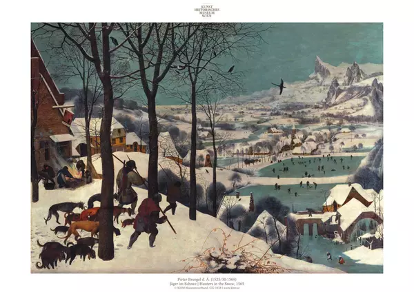 Poster: Bruegel - Jäger im Schnee