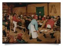 Postkarte: Bruegel - Bauernhochzeit