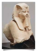 Postkarte: Vorderteil eines Sphinx von Amenophis III.