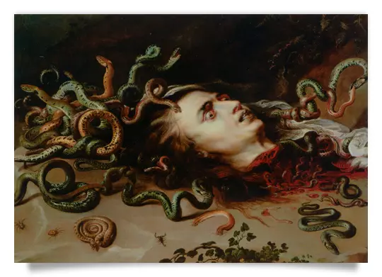 Postkarte: Rubens - Haupt der Medusa