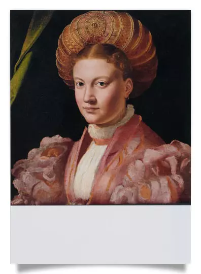 Postkarte: Bildnis einer jungen Dame