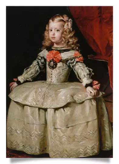 Postcard: Infanta Margarita Teresa in a White Dress