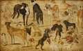 Magnetic Bookmark: Brueghel – Animal Studies Dogs Thumbnails 4