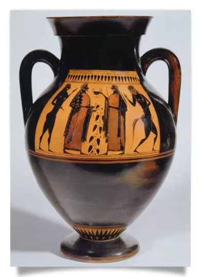 Postkarte: Bauchamphora Dionysos