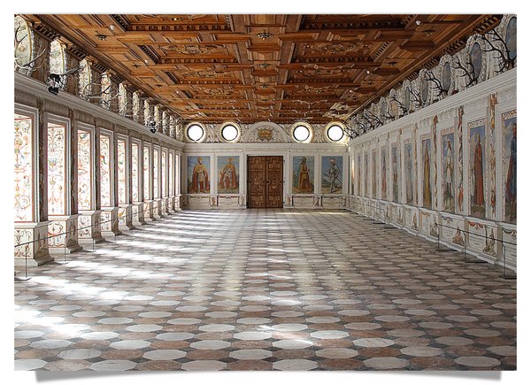 Postcard: Ambras Castle - Spanish Hall