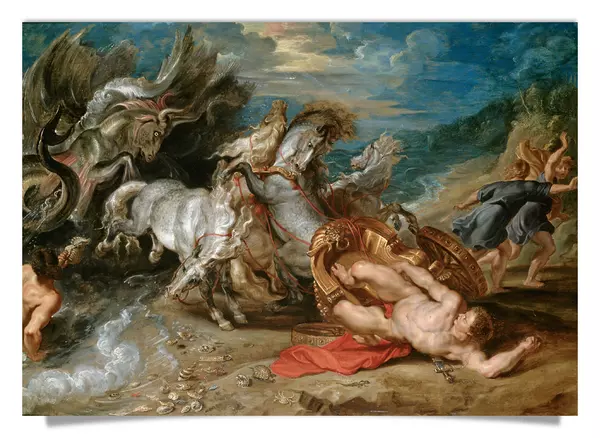 Postkarte: Der Tod des Hippolytus