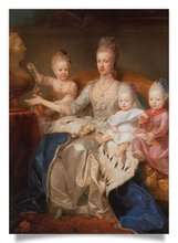 Postkarte: Großherzogin Maria Ludovica von Toskana mit ihren Kindern