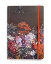Notizbuch: Wautier - Blumengirlande mit Libellen