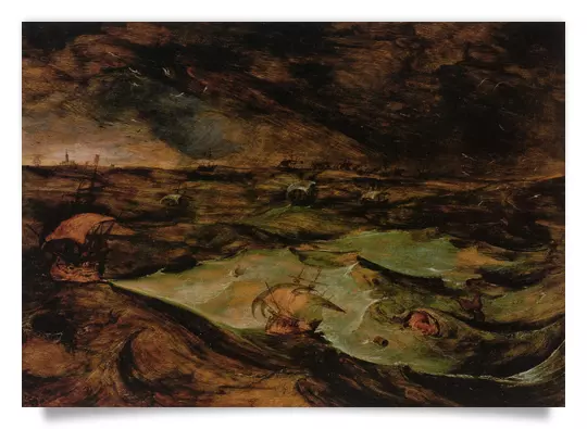 Postkarte: Seesturm