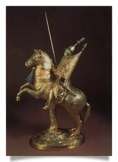 Postcard: Cup, Mounted Hussar