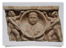 Postcard: Fragment of a Sarcophagus