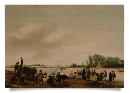 Postkarte: Winterlandschaft am Wasser