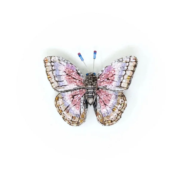 Brosche: Schmetterling rosa