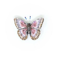 Brosche: Schmetterling rosa