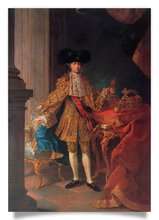 Postkarte: Kaiser Joseph II. mit den Krönungsinsignien, 1765