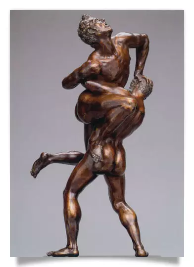Postcard: Hercules and Antaeus